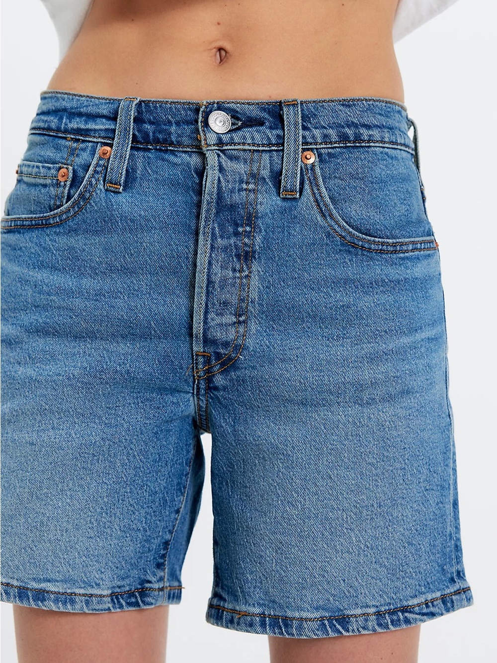 Levi’s 501 Mid-Thigh Denim Shorts